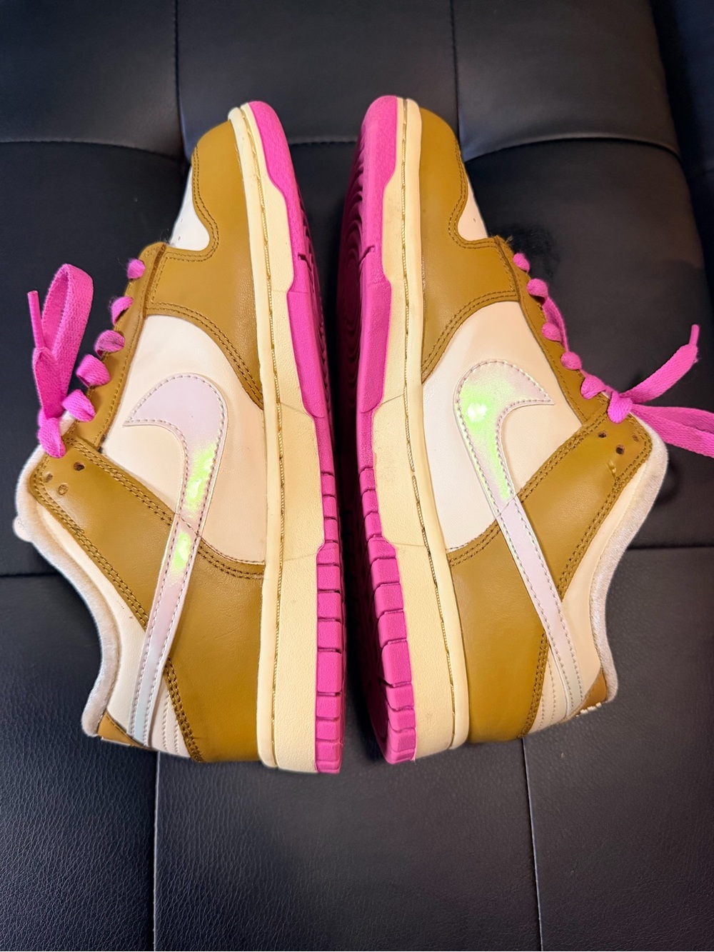 Size 8 Nike Dunk Low Just Do It - Bronzine Pink Women’s - Picture 4 of 6